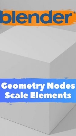 Короче говоря я начал изучать ГеометриНодс- Blender - Scale Elements! Уроки Blender для начинающих