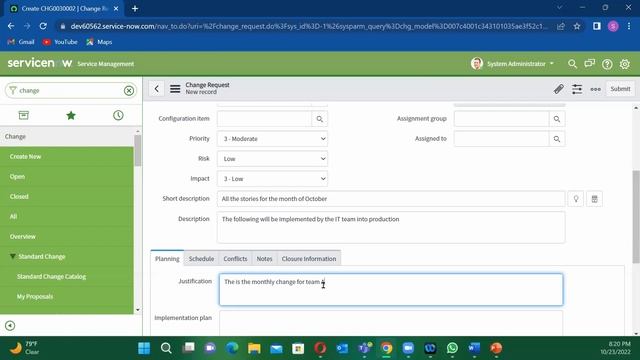 HOW TO CREATE A CHANGE REQUEST USING 2022 VERSION OF SERVICENOW смотреть онлайн