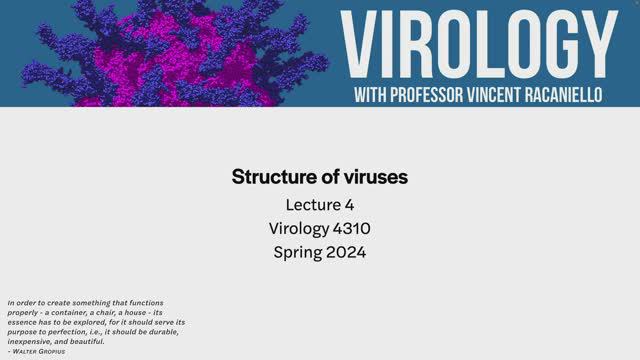 Virology Lectures 2024 #4_ Structure of viruses