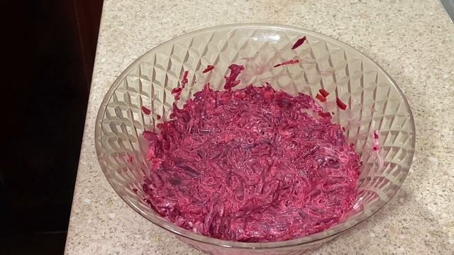 Салат свекла с чесноком (салат) / Beetroot salad with garlic (salad)