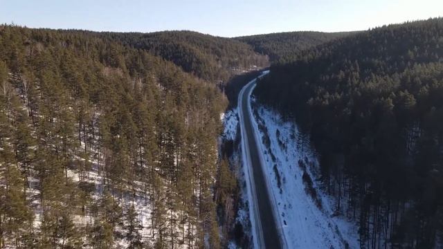 Дорога В.Авзян - Кага с высоты птичьего полёта смотреть онлайн