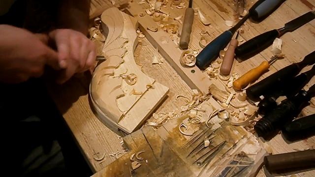 Резьба по дереву.Изготовления лапы. смотреть онлайн