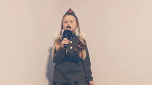 Настя Тюменцева в исполнении песни "Прадедушка" 6 лет