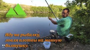 Летняя ловля карася маховым удилищем на манную болтушку.
