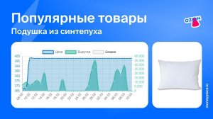 Продажи бюджетной подушки из синтепуха на Ozon. Аналитика маркетплейса