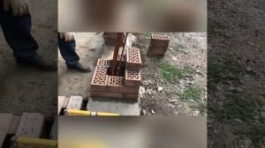 Колонны для забора из кирпича!