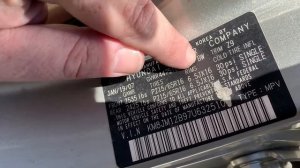 2007-2012 Hyundai Tucson Paint Code Location