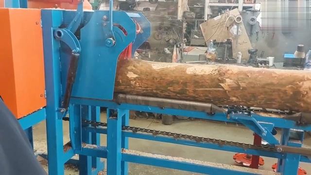 Фрезерно-брусующий станок для тонкомера. ФБС смотреть онлайн