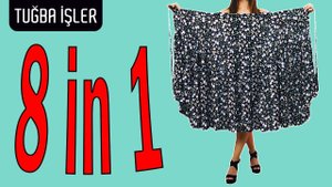 Кройка и шитье юбки 8 в 1 (Легкий способ) | Tuğba İşler
