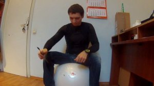 Тест на взрыв фитбола (мяча для фитнеса) Perfect Core-Ball