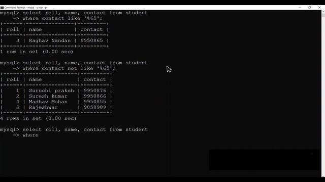 How to Search Records by name and characters in MySQL | Null search | ORACLE SQL