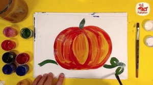 ТЫКВА на ХЭЛЛОУИН рисуем красками простые рисунки для детей