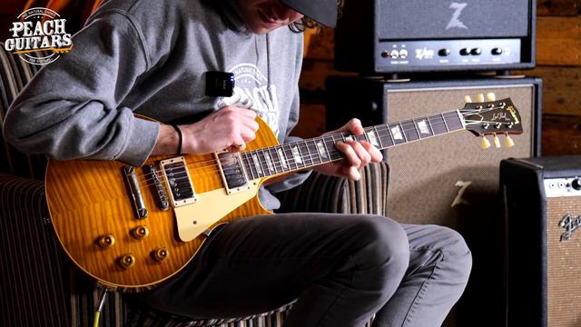 Peach Picks! | Gibson Custom Murphy Lab '59 Les Paul HP Top Green Lemon Fade | SN: 932992 смотреть онлайн