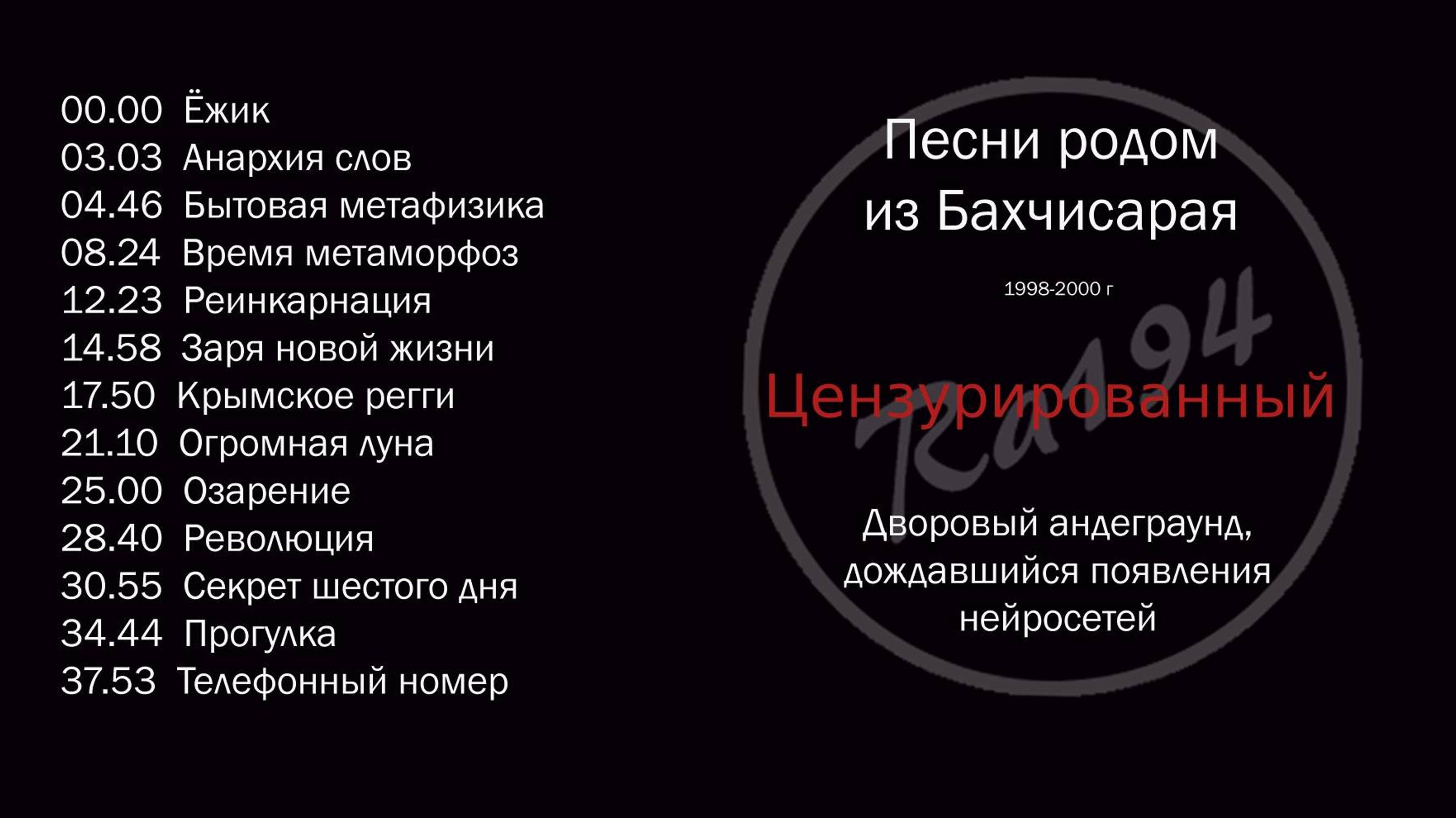 Авторские песни, написанные в начале века для гитары. Дворовой андеграунд в обработке нейросети