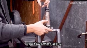 Мотосамокат из двигателя от триммера и колес от тачки.