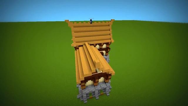 Minecraft Building Tutorial : How to build a Nordic Town / City Hall смотреть онлайн