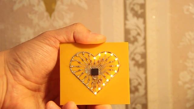 Электронное светодиодное сердце на микроконтроллере ATmega8