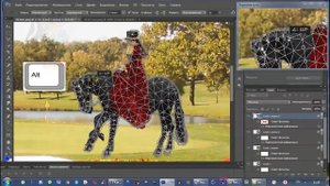 Как создать анимацию ? Картинка дама на лошади , в Photoshop е CS6