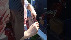 Установка защитной накладки на бампер Ларгус.