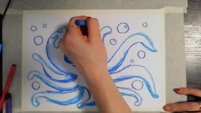 Как нарисовать иллюстрацию Милый осьминожка. Урок для детей младшего возраста смотреть онлайн