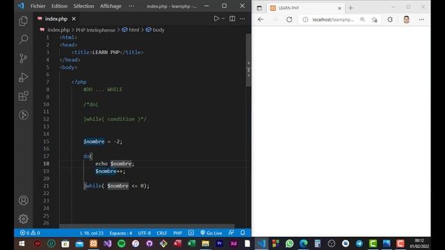 20 - COURS PHP 8 - DARIJA - DO WHILE | تعلم لغة البرمجة بي إتش بي كاملة смотреть онлайн