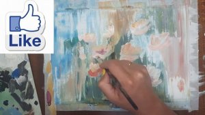 Картина для интерьера, цветы. Как нарисовать цветы. Интерьерная картина. Правополушарное рисование.