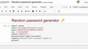 Make a Password generator in 3 minutes | Python | Data Scientist