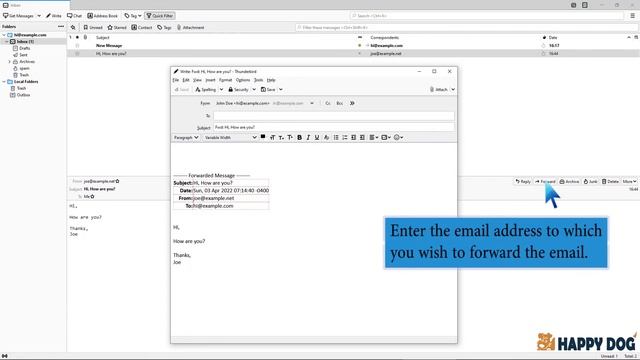 How to forward email in Mozilla Thunderbird Happy Dog Web Hosting смотреть онлайн