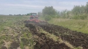 весенняя подготовка почвы под подсолнечник по целине.