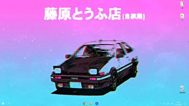 Initial D - Aestethic Vaporwave Wallpaper - Wallpaper Engine Preview