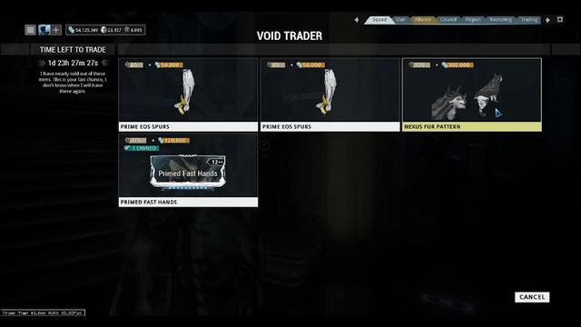 Warframe - Primed Fast Hands, Nexus Fur Pattern & Prime EOS Spurs смотреть онлайн