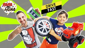 Папа Роб Ярик и Вспыш играют в #ГОНКИ в приложении DRIVE FAST!