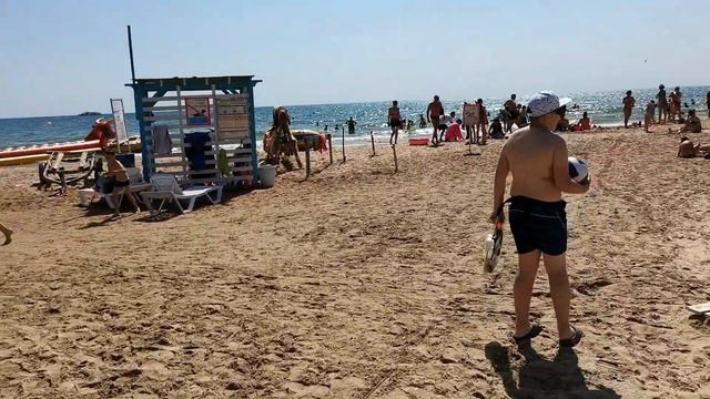 Пляж Жемчужина России в Анапе и относительно чистое штормящее море!