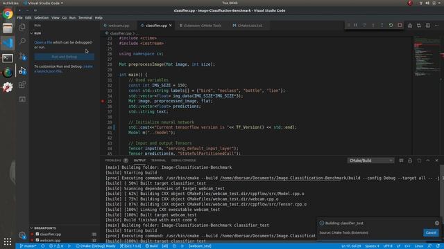 Debugging a C++ (CMake) Project in Vscode