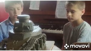 Модель танка МС-1 из пластилина / Model of the tank MS-1 from plasticine