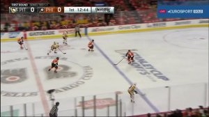  Philadelhia Flyers vs Pittsburgh Penguins, 1 Period. 15 april 2018