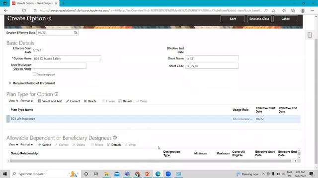 Oracle HCM Defining Life Insurance Benefit Options | Oracle Fusion HCM Benefits | HCM Benefits Plan смотреть онлайн