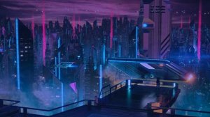 Футаж - Ночной Неоновый Город [ Night Neon City ] ¦ Фон для видео