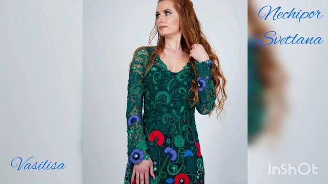 Презентация платья "Изумрудная сказка" от Vasilisa. Современное ирландское кружево. смотреть онлайн