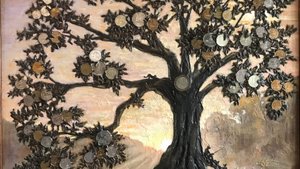 Картина Из Денег Денежное Дерево Картина Маслом