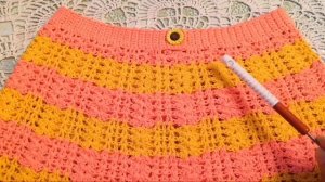 ,,УЛЫБКА СОЛНЫШКА" яркая,летняя юбочка крючком для девочки 11 лет из полухлопковой пряжи.