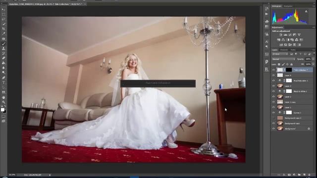 Обработка свадебной фотографии. смотреть онлайн