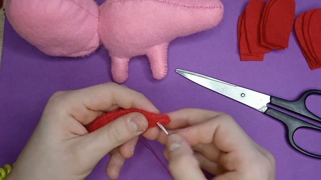 Мягкая игрушка АКСОЛОТЛЬ из ТКАНИ/ФЕТРА.СВОИМИ РУКАМИ. смотреть онлайн