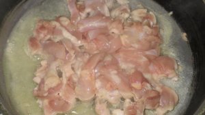 Макароны со свининой и грибами