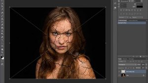 Эффект трещин в фотошопе.