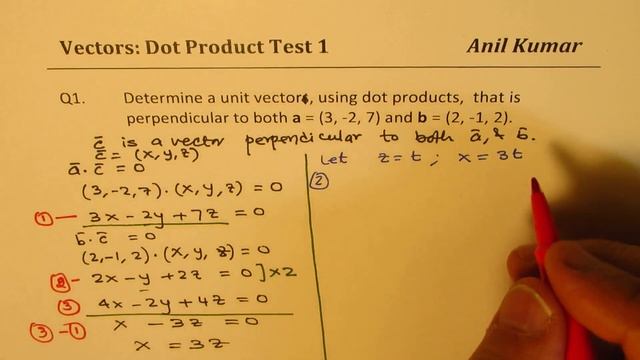 How to find a vector perpendicular to two vectors with Dot Product смотреть онлайн