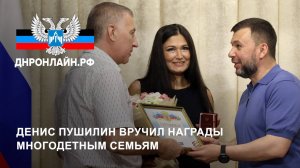 Денис Пушилин вручил награды многодетным семьям