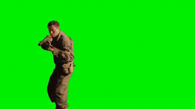 Футаж.Военные.Персонаж стрелок с ППШ ( 2 ) - green screen - chroma key смотреть онлайн
