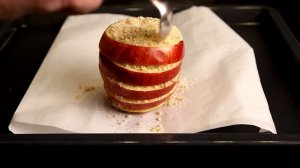 Яблоки запеченные в духовке с овсяными хлопьями | Рецепт