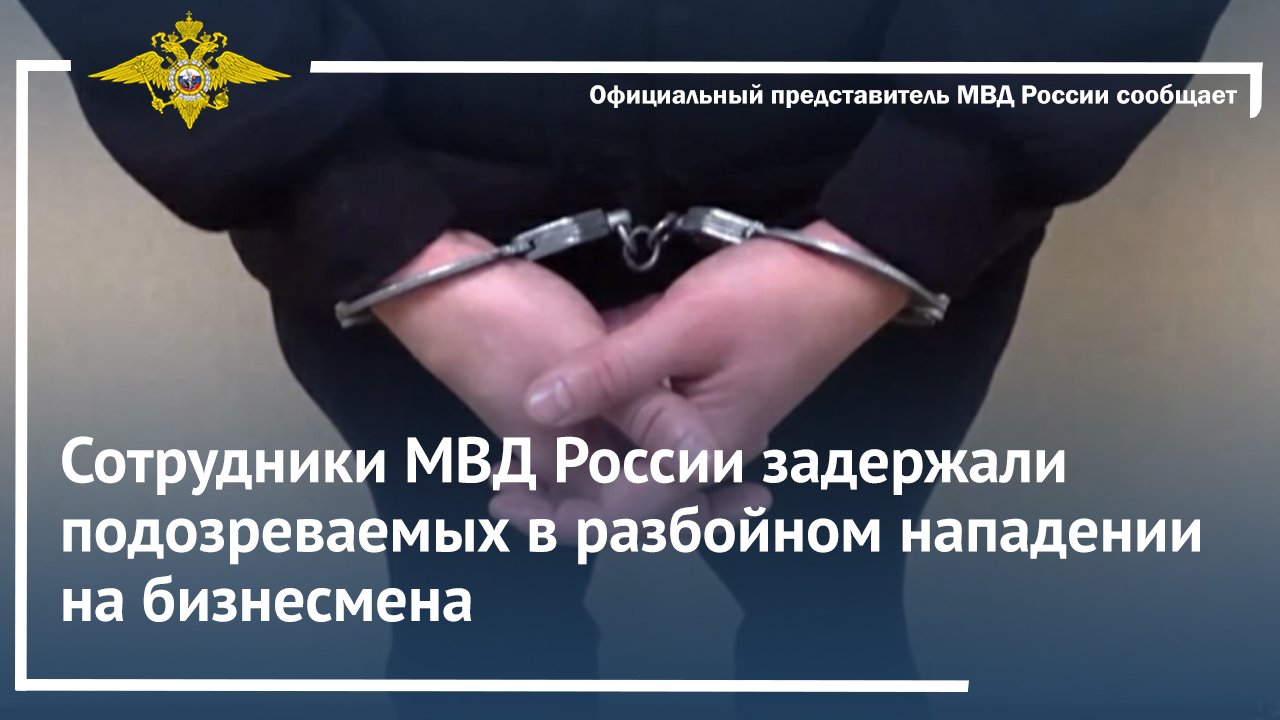 Сотрудники МВД России задержали подозреваемых в разбойном нападении на бизнесмена